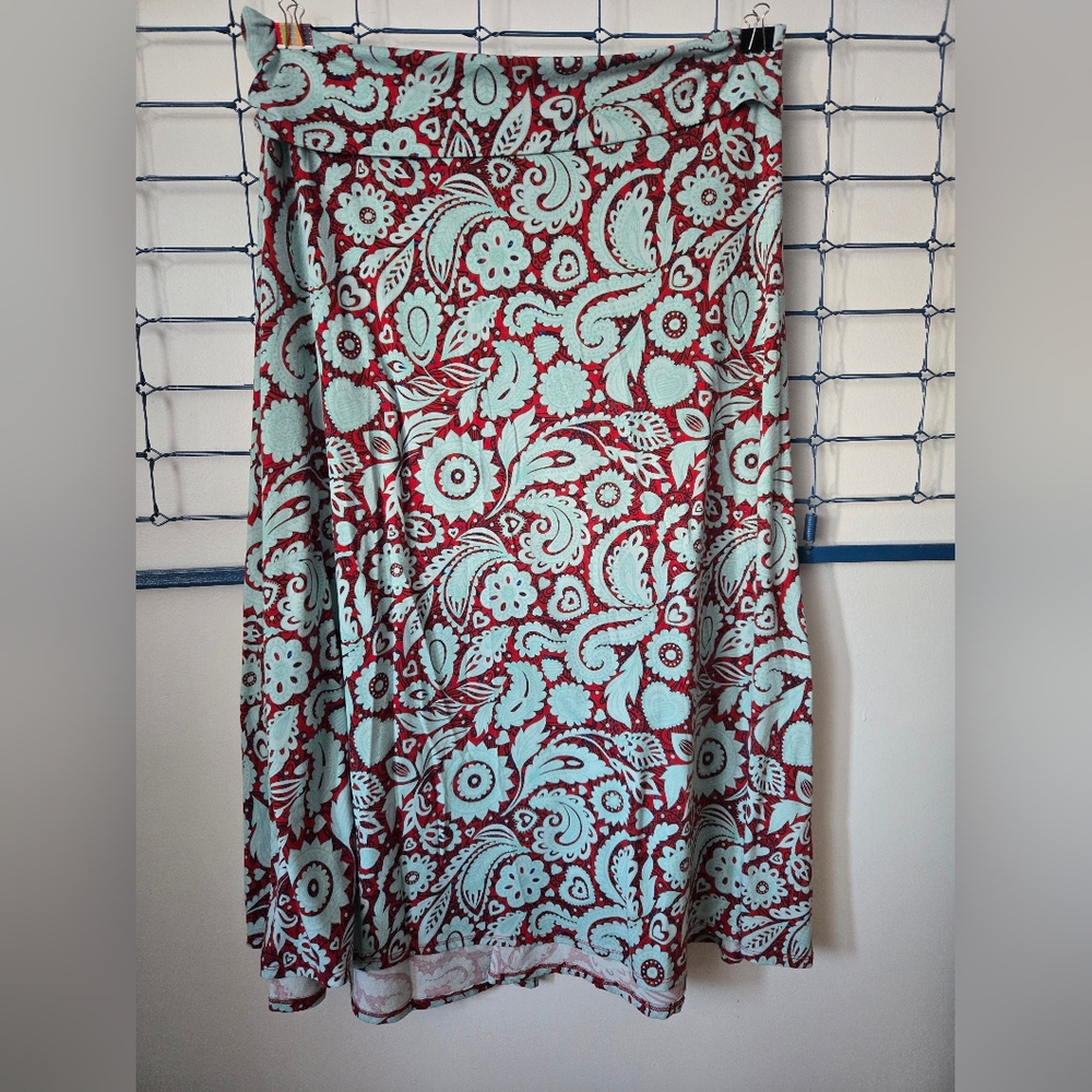 LuLaRoe Maxi Skirt - Red and Blue Floral